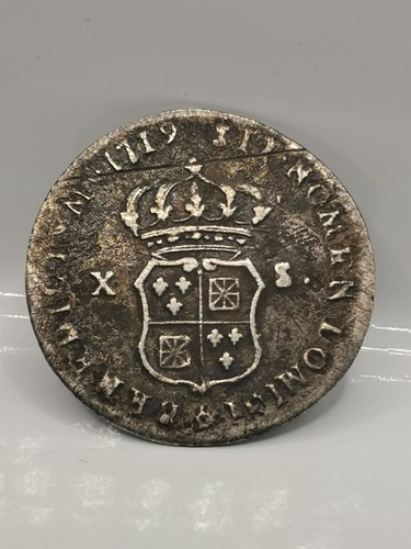 Ecu sols argent 1719 - sols,