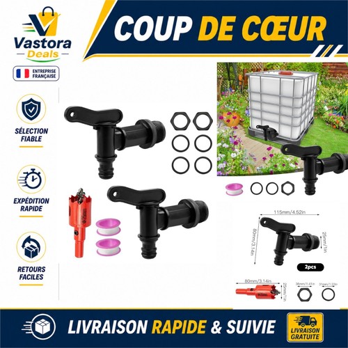 Robinet cuve plastique - plastique, 3/4"