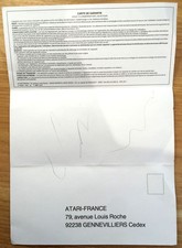 CARTE DE GARANTIE VIERGE VERSION FRANÇAISE CONSOLE ATARI 2600 7800 PAL Warranty