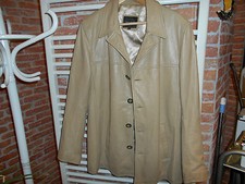 BLOUSON CUIR OAKWOOD TTBE TM BEIGE CUIR BUFFLE A 30€ ACH IMM FP COMP MONDIAL REL