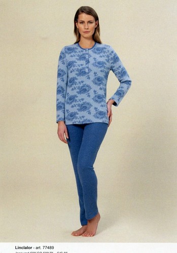 Pyjama serafino femme manches - pyjama,