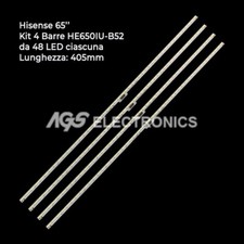 KIT 4 BARRES BANDES 48 LED TV HISENSE HE650IU-B52 RSAG7.820.6700