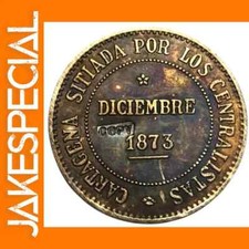 1873 Spain 2 Pesetas Antique