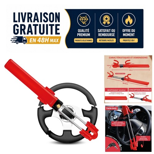 Gadlane antivol volant voiture - volant,