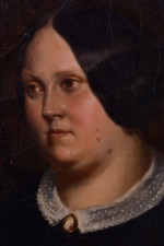 Pierre françois LEHOUX Ancien TABLEAU Normand PORTRAIT JEUNE FEMME GERICAULT