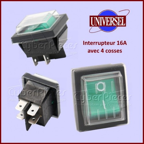 Interrupteur vert 16a - interrupteur,