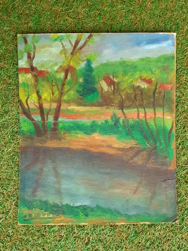 Tableau signé huile - signé-huile, sur