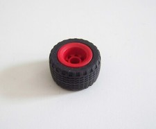 PLAYMOBIL (T4262) FERME - Roue Pneu Souple Noir Jante Rouge Jeep 4x4 3851