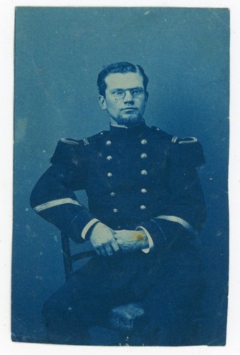 Photo cyanotype militaire - cyanotype,, un