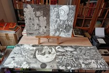 lithos. LUCIEN COUTAUD. lot de 20 EAU-FORTES.SUITE DU VOYAGE DANS LUNE 1971.