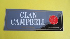 petit sticker vintage Clan Campbell scotch whisky ( 3,4 cm / 9 cm )