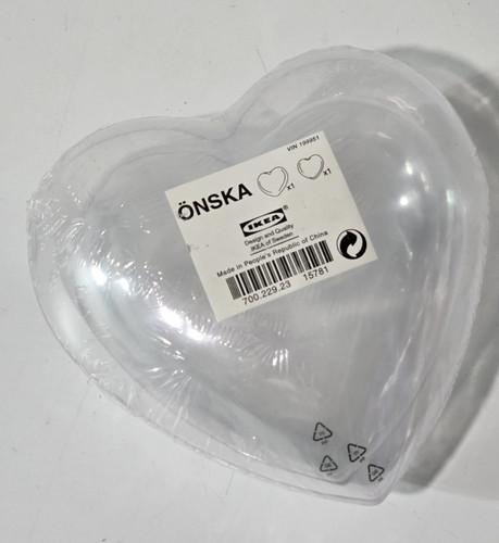Ikea onska heart shaped clear - shaped,