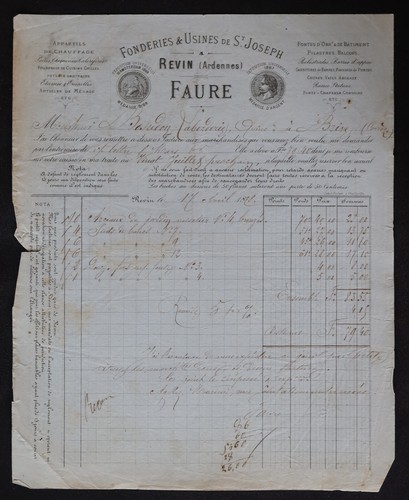 Facture 1878 revin - 1878,