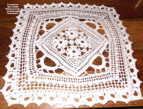 Napperon crochet fait main - napperon,
