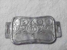 PLAQUE FISCALE TAXE 1940 DE VELO bicyclette bike ww2 militariat no peugeot