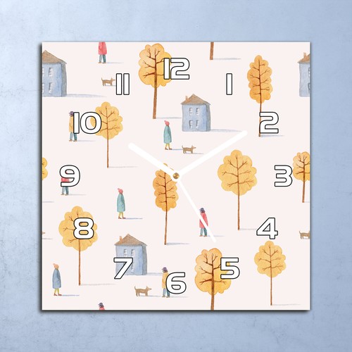 Horloge murale design verre - en,