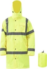 Veste Imperméable Réfléchissante De Travail Sécurité Haute Visibilité Fluo XXL