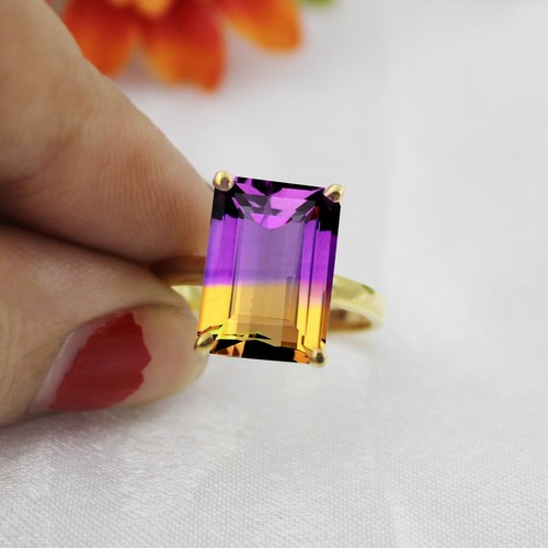 Bague pierre précieuse double