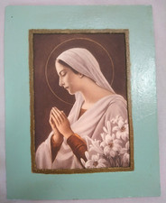 ANCIENNE ICONE CADRE GRAVURE CHRISTIANISME ST VIERGE MARIE fin 19 siecles