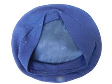 MARINE NATIONALE : ANCIEN PLATEAU DRAP DE LAINE BLEU POUR CASQUETTE TAILLE 55 