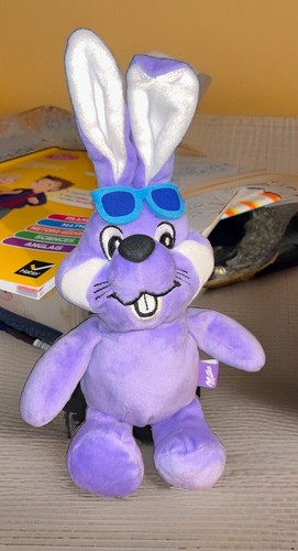 Doudou peluche lapin mauve - #,