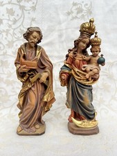 Wood virgin sculpture statue - wood,