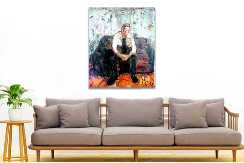 Grand tableau homme golden boy - grand,