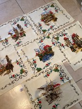 6 Serviettes De Table Neuves Accent D’Alsace Villes Alsaciennes