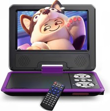 WOLFANG 9,5" Lecteur DVD Portable pour Enfants avec Écran Pivotant HD, 6 Heures