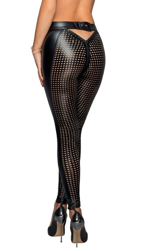 Noir handmade leggings wetlook - noir,