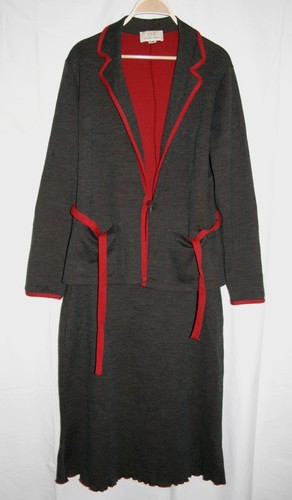 Ensemble veste jupe gris - ensemble,