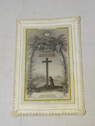 Ancienne image pieuse carte - -ancienne,