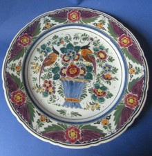 DELFT Velsen Sassenheim assiette plat faïence polychrome dutch pottery plate