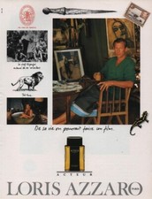 Publicité papier Parfum. Perfume ad. AZZARO Acteur 1991