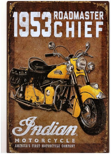 Plaque metal indian roadmaster - plaque,
