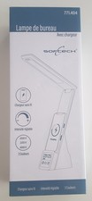 Lampe de bureau LED chargeur sans fil Softech – Tactile, pliable, design moderne