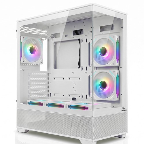 Boîtier jeu rgb blanc - jeu,