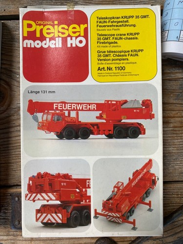 Preiser camion pompier grue - camion,