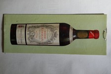 présentoir ancien carton BOUTEILLE VIN  CHÂTEAU KIRWAN Cantenac-Médoc Schröder