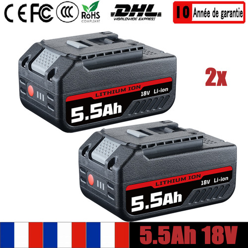 Pour bosch batterie - 2x, 18v