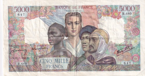 France 5000 francs empire - france,