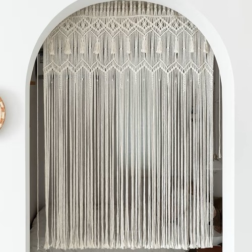 Boho macrame curtain wall - macrame, curtain/wall