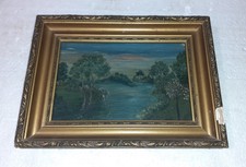 ANCIEN TABLEAU ENCADRE.  HUILE