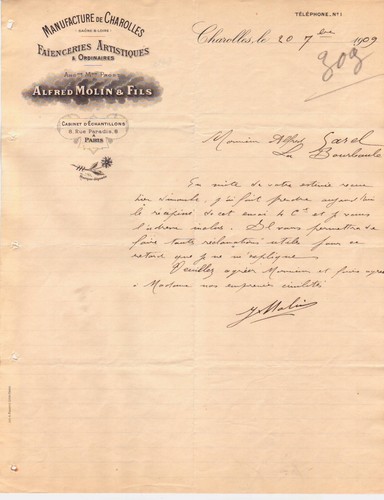 Charolles lettre alfred - -,
