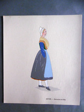 ARTOIS BOULOGNE-sur-MER  planche POCHOIR / Aline KEIM costume régional 1930