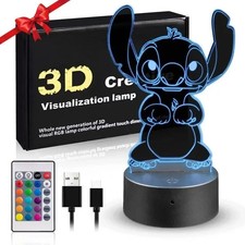 Stitch 3D Lampe Veilleuse Nuit