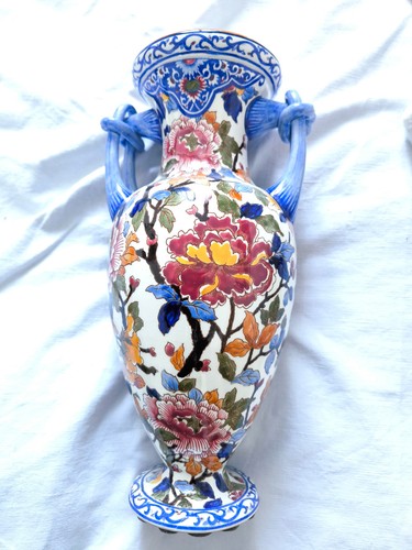 Gien faience grand vase en - -,