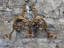 Grande patère porte manteau style Rococo vénitien doré 