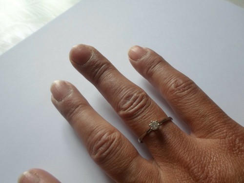 Bague argent massif - en,