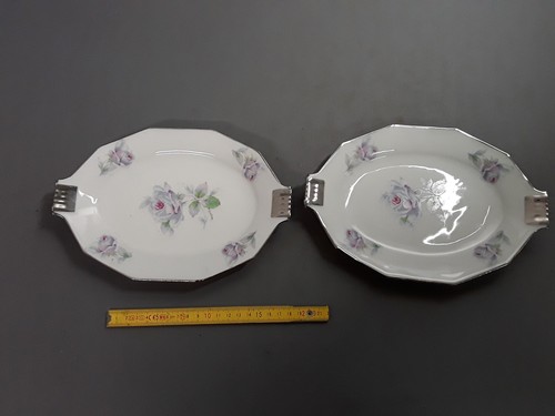Anciens plats ovales décor - ovales,